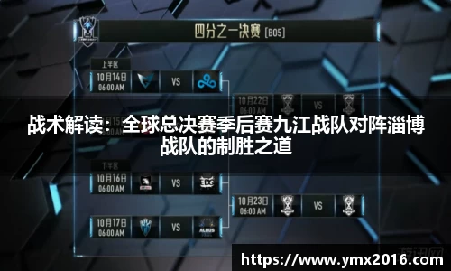 战术解读：全球总决赛季后赛九江战队对阵淄博战队的制胜之道